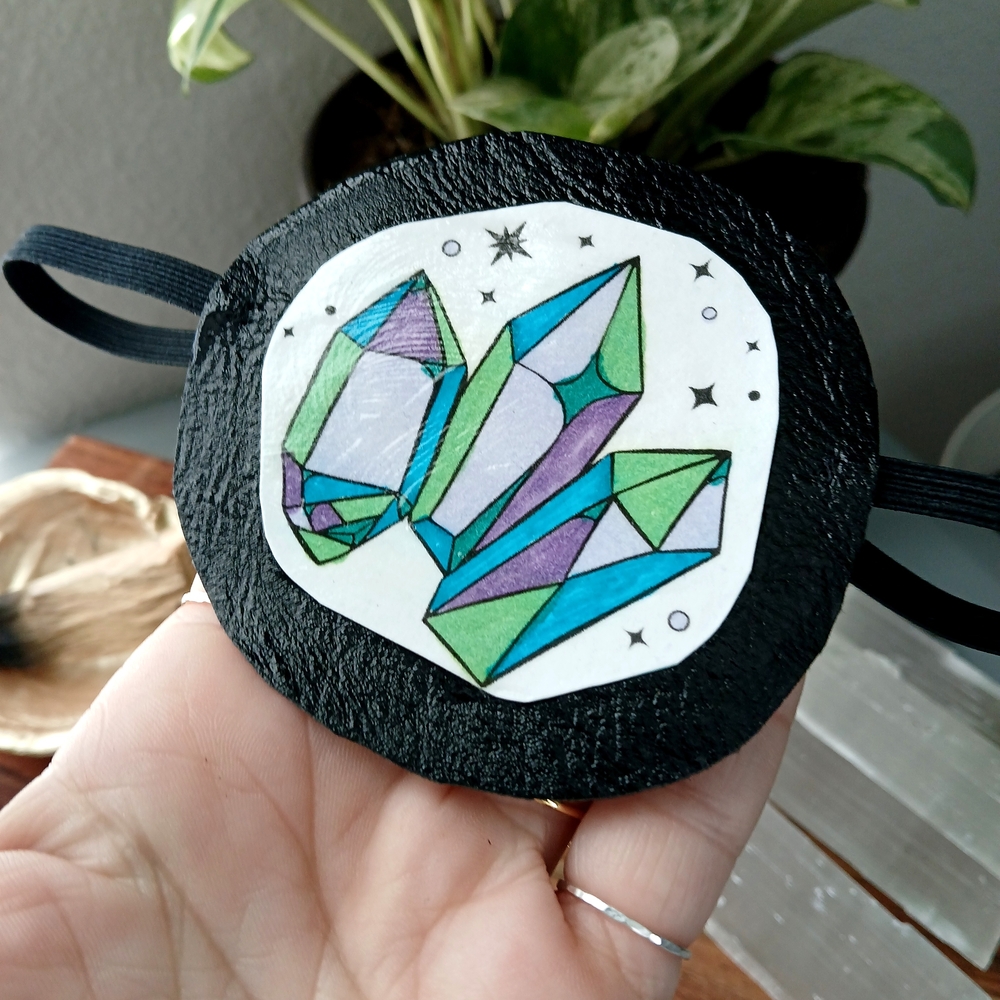 Artisan Eye Patch With Crystal Design - image 4